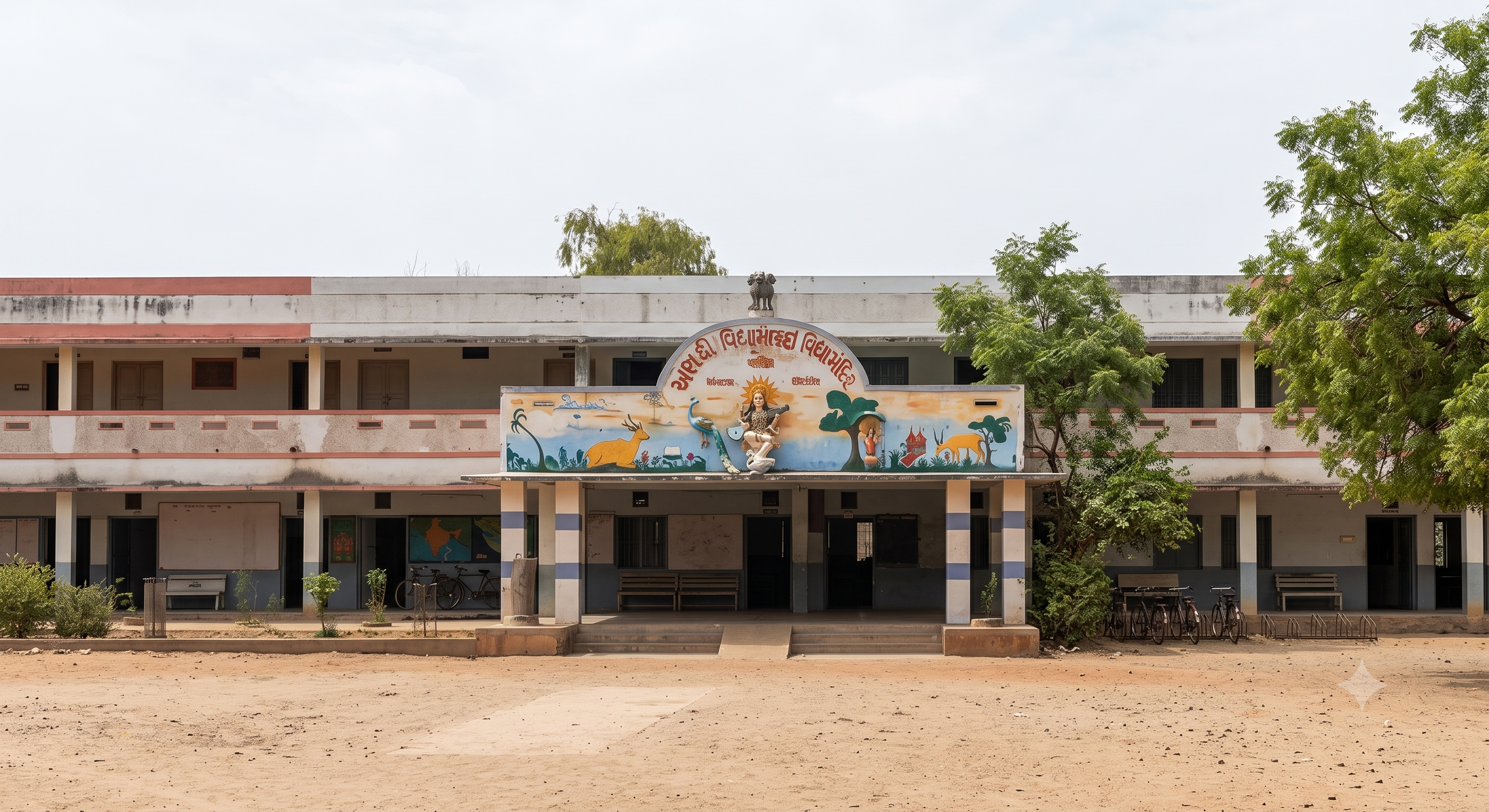 Students at THE SUNSHINE ENGLISH MEDIUM SCHOOL and S.D.PATEL FULBAI VIDYA MANDIR